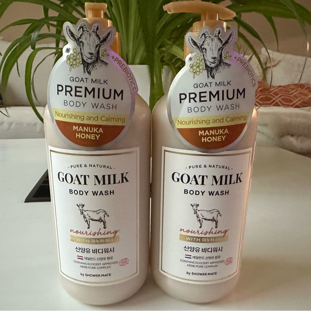 2 Pack GOAT MILK BODY WASH + Probiotics Manuka Honey Nourishing & Calming